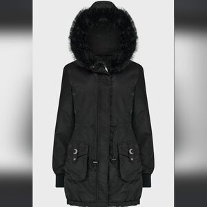 Killstar Black Hooded Puffer Coat